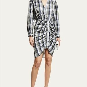 Veronica Beard plaid rouched dress. Brand new